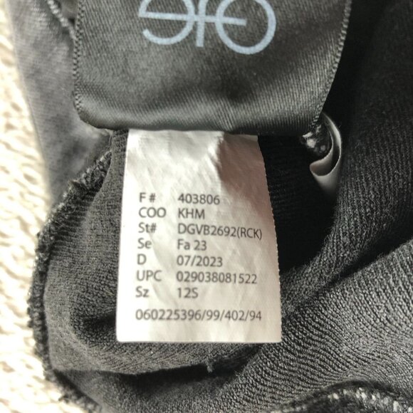 Gloria Vanderbilt Womens Amanda Jeans Size 12S Black Denim Straight Leg Classic - Picture 11 of 14